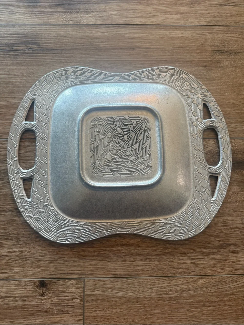 Vintage Medium Wilton Armetale Tray With Handles From The Sweetgrass Collection